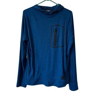 American Eagle Outfitters Flex Dark Blue Lightweight Hooded Pullover